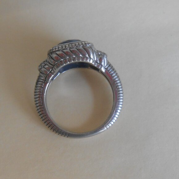 Judith Ripka Sterling Silver Blue Stone Ring Size 7 - Picture 7 of 16